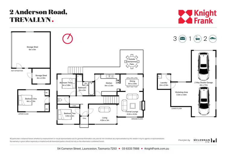 Floorplan of Homely house listing, 2 Anderson Road, Trevallyn TAS 7250