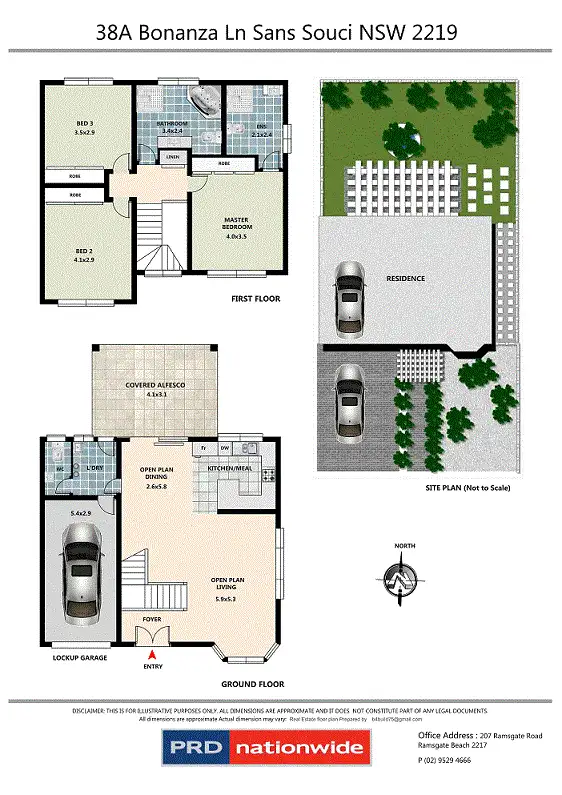 Floorplan of Homely semi-detached listing, 38 Bonanza Lane (known as 38A), Sans Souci NSW 2219