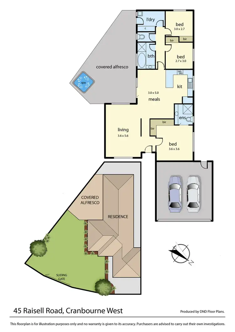 Floorplan of Homely house listing, 45 Raisell Road, Cranbourne West VIC 3977