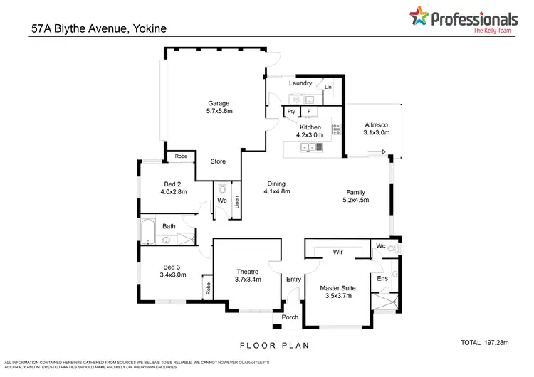 Floorplan of Homely house listing, 57A Blythe Avenue, Yokine WA 6060