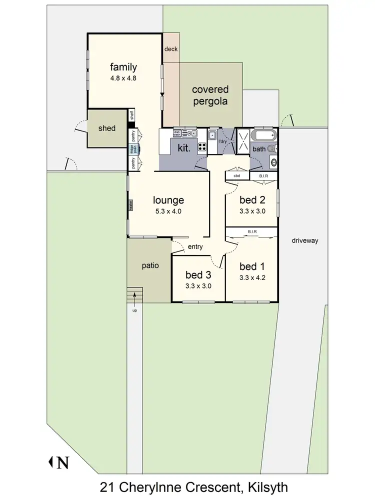 Floorplan of Homely house listing, 21 Cherylnne Crescent, Kilsyth VIC 3137