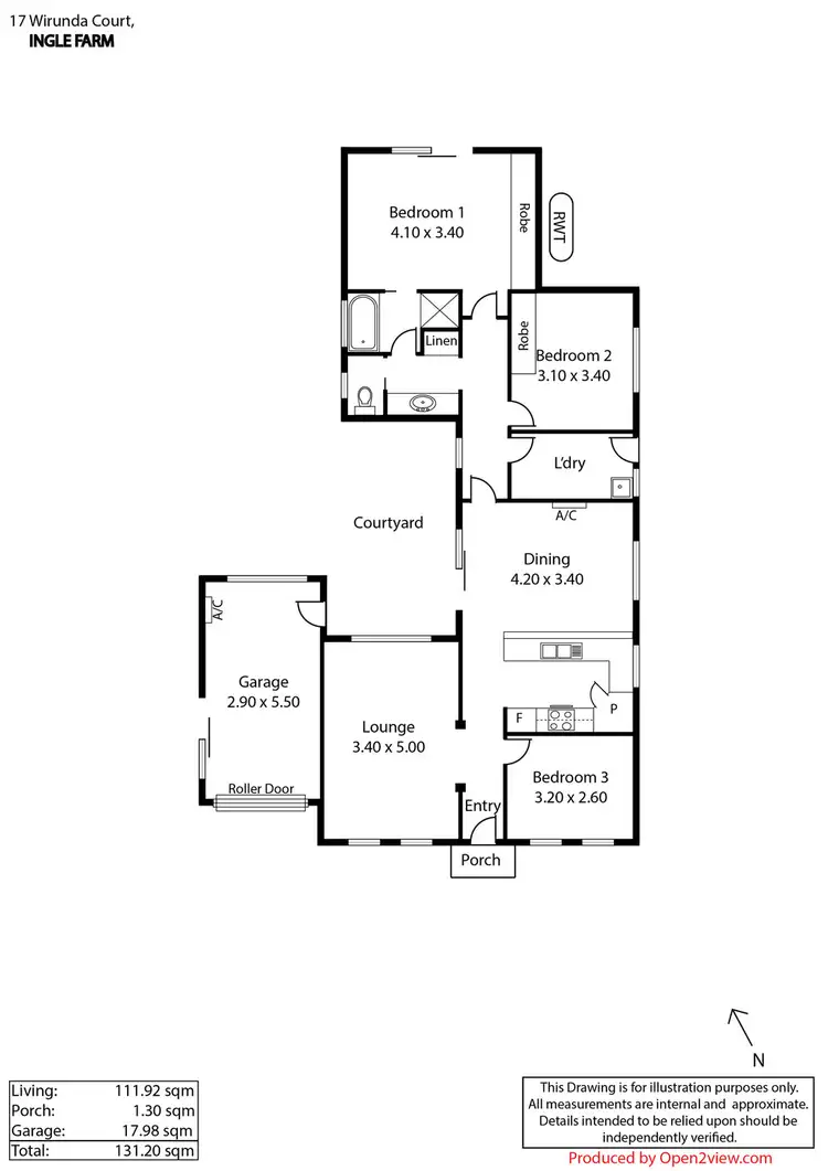 Floorplan of Homely house listing, 17 Wirunda Court, Ingle Farm SA 5098