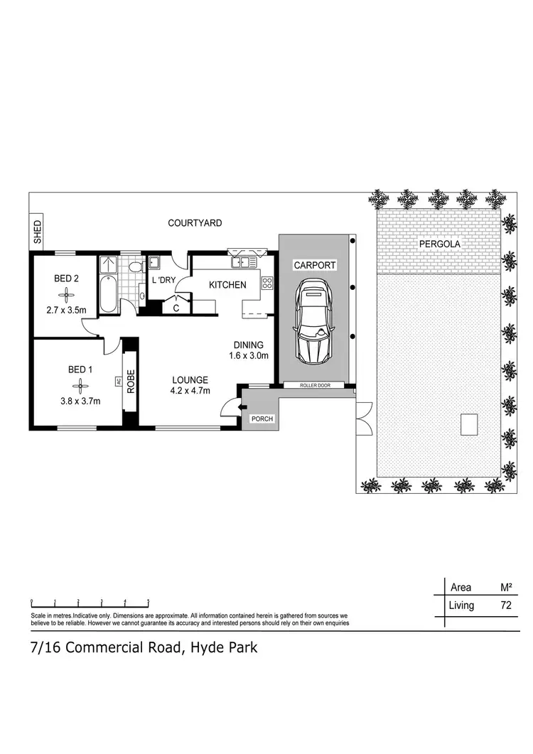 Floorplan of Homely unit listing, 7/16 Commercial Rd, Hyde Park SA 5061