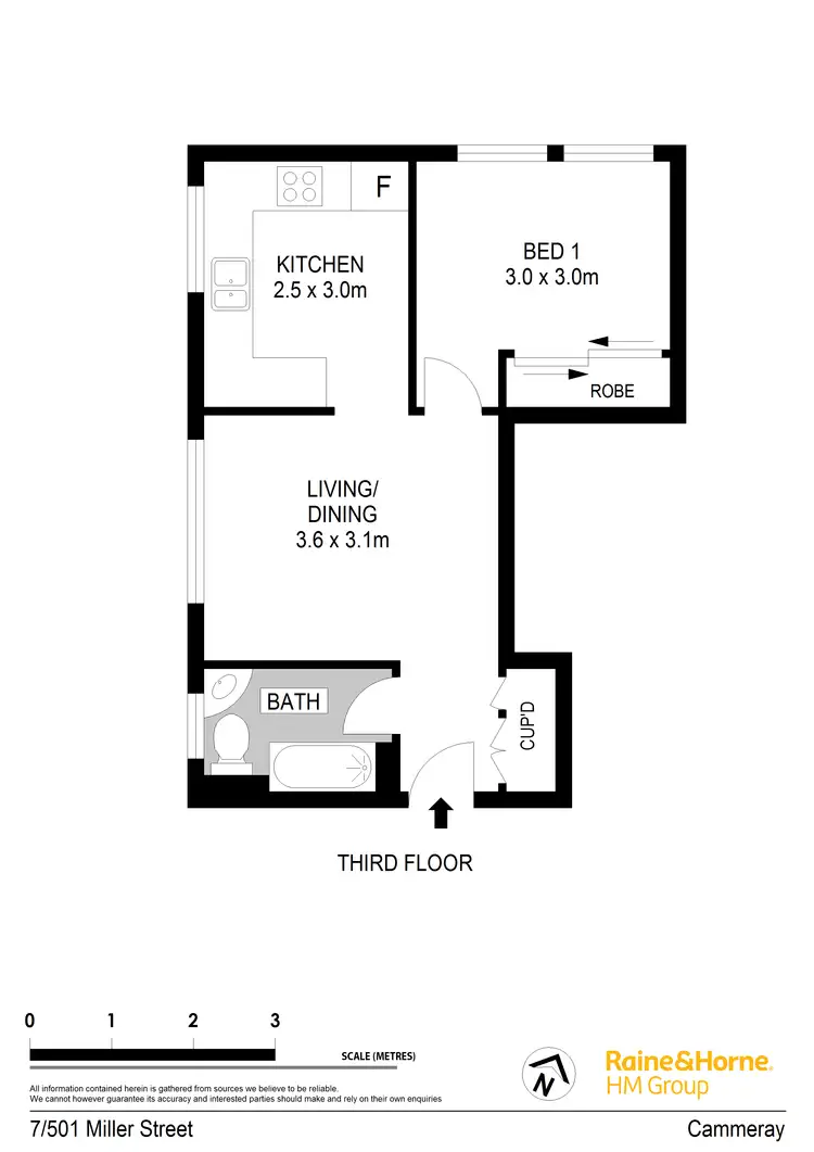 Floorplan of Homely apartment listing, 7/501 Miller Street, Cammeray NSW 2062