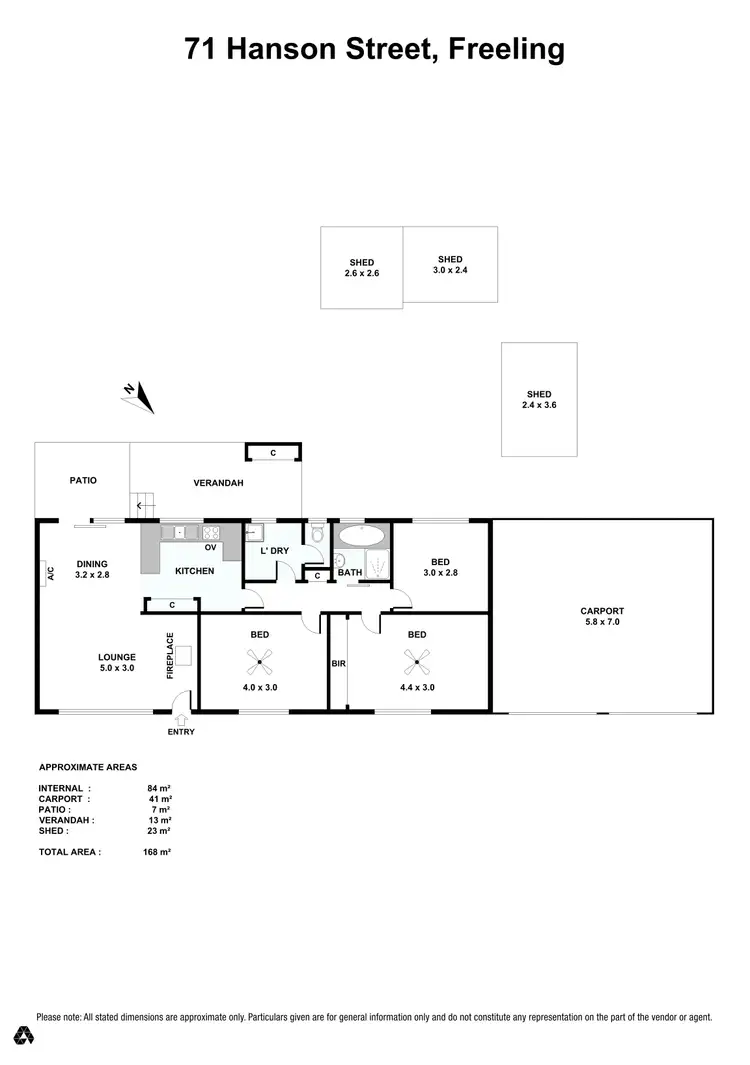 Floorplan of Homely house listing, 71 Hanson Street, Freeling SA 5372