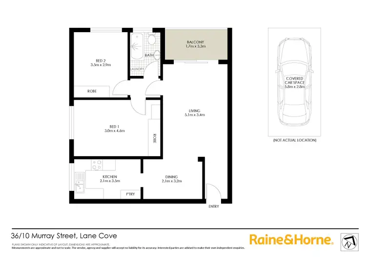Floorplan of Homely apartment listing, 36/10 Murray Street, Lane Cove NSW 2066