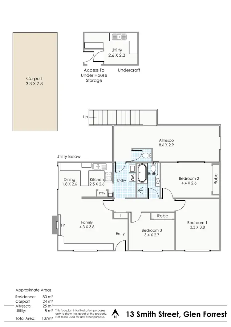 Floorplan of Homely house listing, 13 Smith Street, Glen Forrest WA 6071