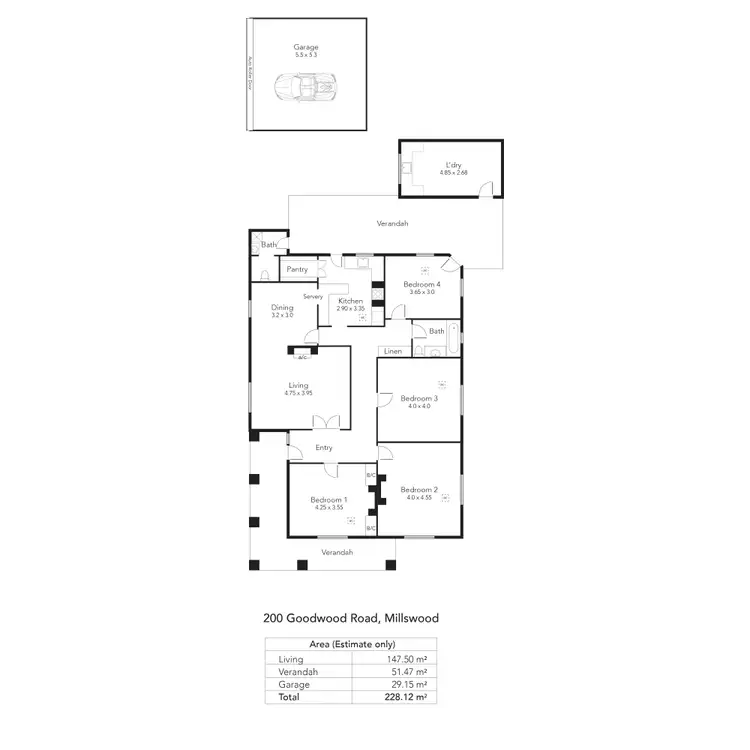 Floorplan of Homely house listing, 200 Goodwood Road, Millswood SA 5034