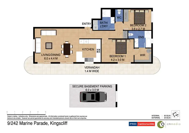 Floorplan of Homely unit listing, 9/242 Marine Parade, Kingscliff NSW 2487