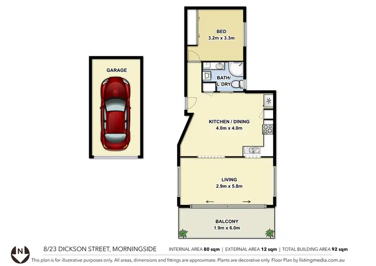 Floorplan of Homely apartment listing, 8/23 Dickson Street, Morningside QLD 4170