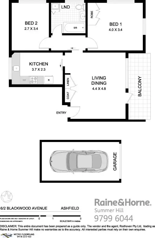 Floorplan of Homely apartment listing, 6/2 Blackwood Avenue, Ashfield NSW 2131