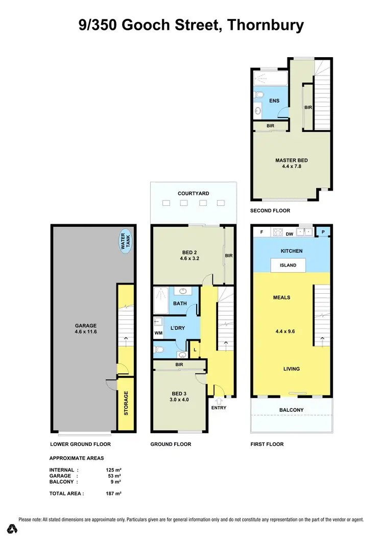 Floorplan of Homely townhouse listing, 3/350 Gooch Street, Thornbury VIC 3071