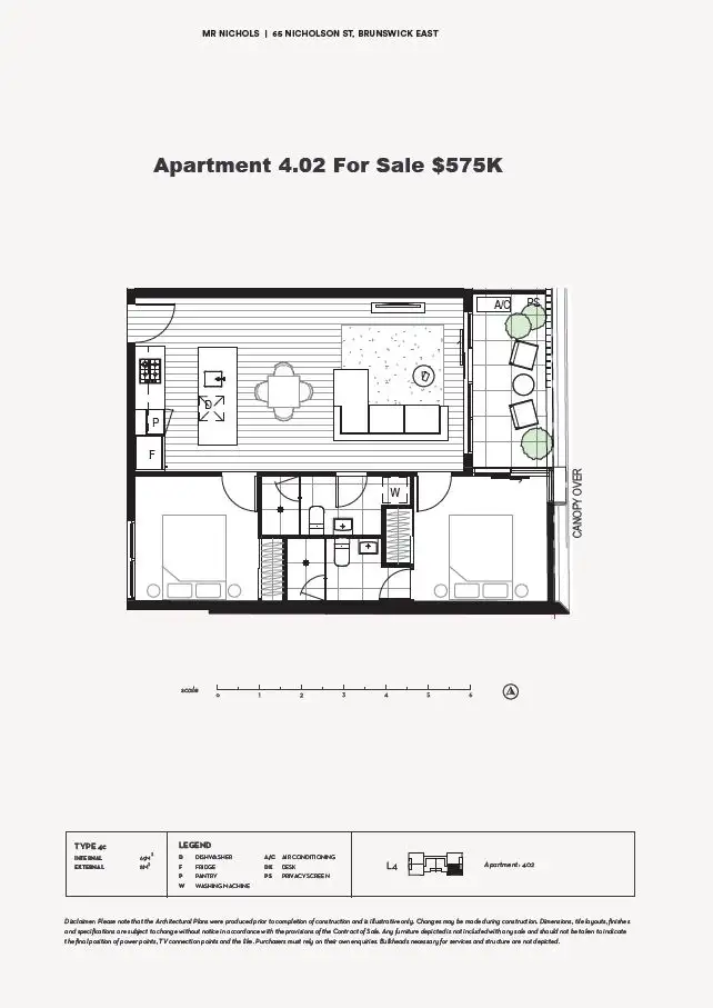 Floorplan of Homely apartment listing, 402/65-65A Nicholson Street, Brunswick East VIC 3057