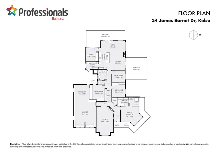 Floorplan of Homely house listing, 34 James Barnet Drive, Kelso NSW 2795