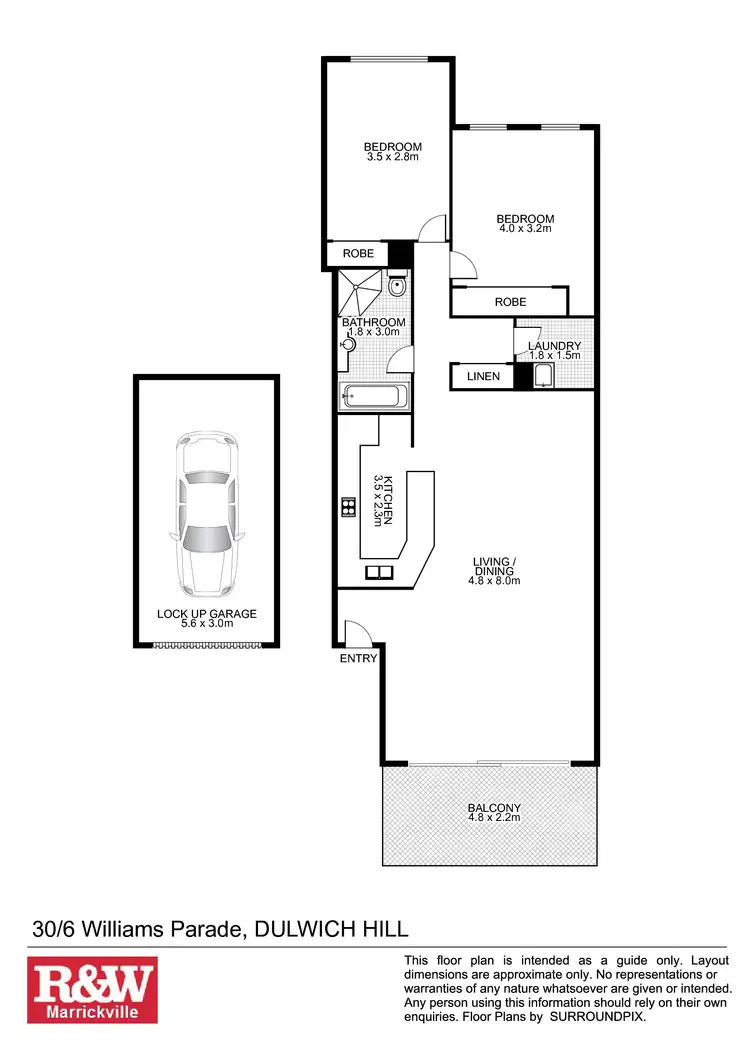Floorplan of Homely unit listing, 30/6 Williams Parade, Dulwich Hill NSW 2203