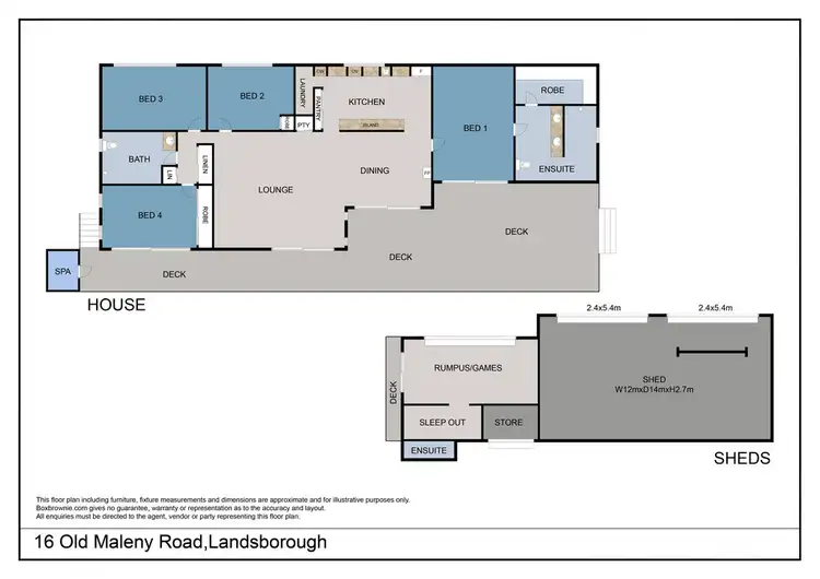 Floorplan of Homely house listing, 16 Old Maleny Road, Landsborough QLD 4550