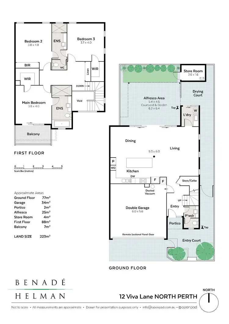 Floorplan of Homely townhouse listing, 12 Viva Lane, North Perth WA 6006