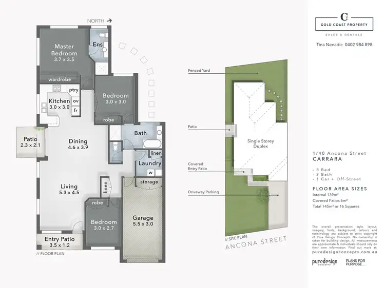 Floorplan of Homely semi-detached listing, 1/40 Ancona Street, Carrara QLD 4211