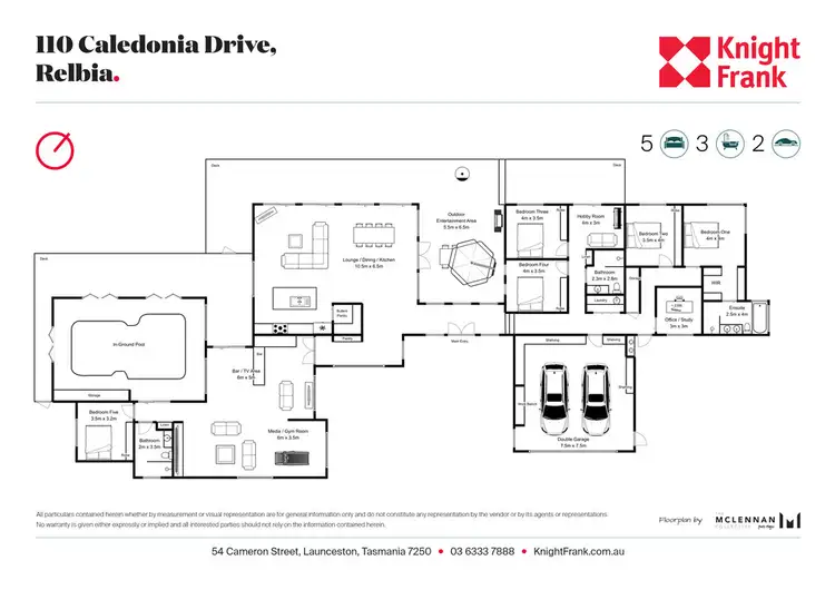 Floorplan of Homely house listing, 110 Caledonia Drive, Relbia TAS 7258