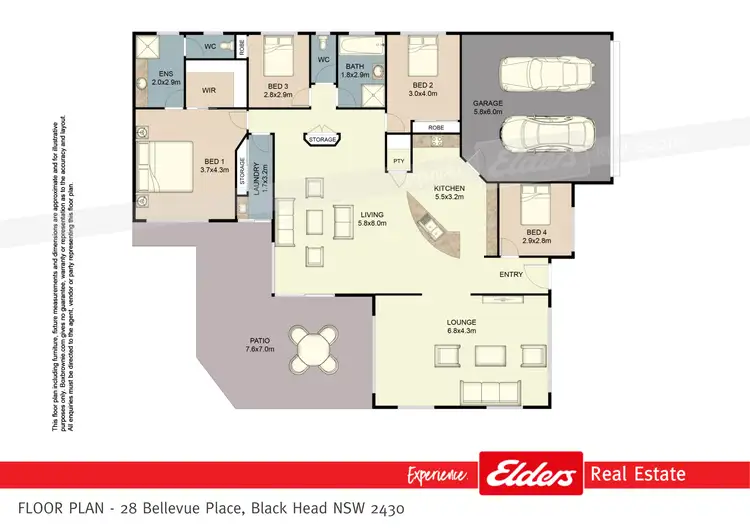 Floorplan of Homely house listing, 28 Bellevue Place, Black Head NSW 2430