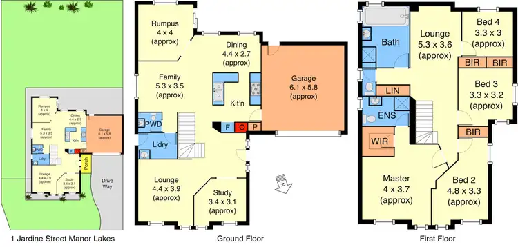 Floorplan of Homely house listing, 1 Jardine St, Manor Lakes VIC 3024