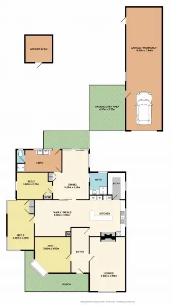 Floorplan of Homely house listing, 69 Salisbury Street, Benalla VIC 3672