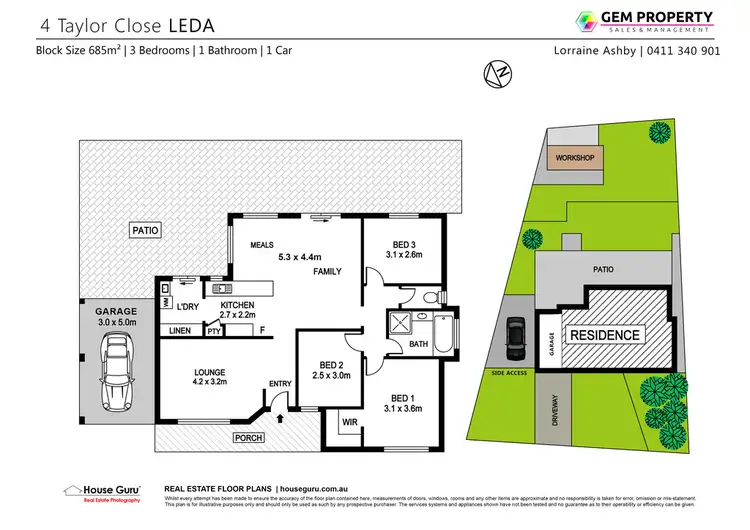 Floorplan of Homely house listing, 4 Taylor Close, Leda WA 6170