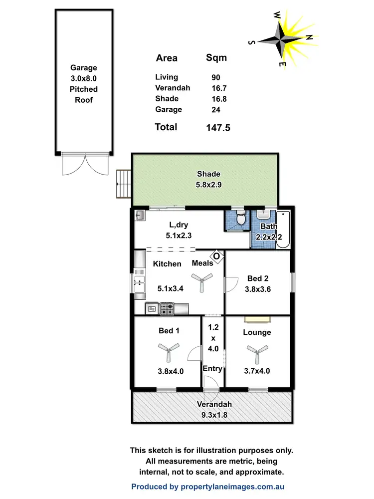 Floorplan of Homely house listing, 5 SOUTH STREET, Hamley Bridge SA 5401