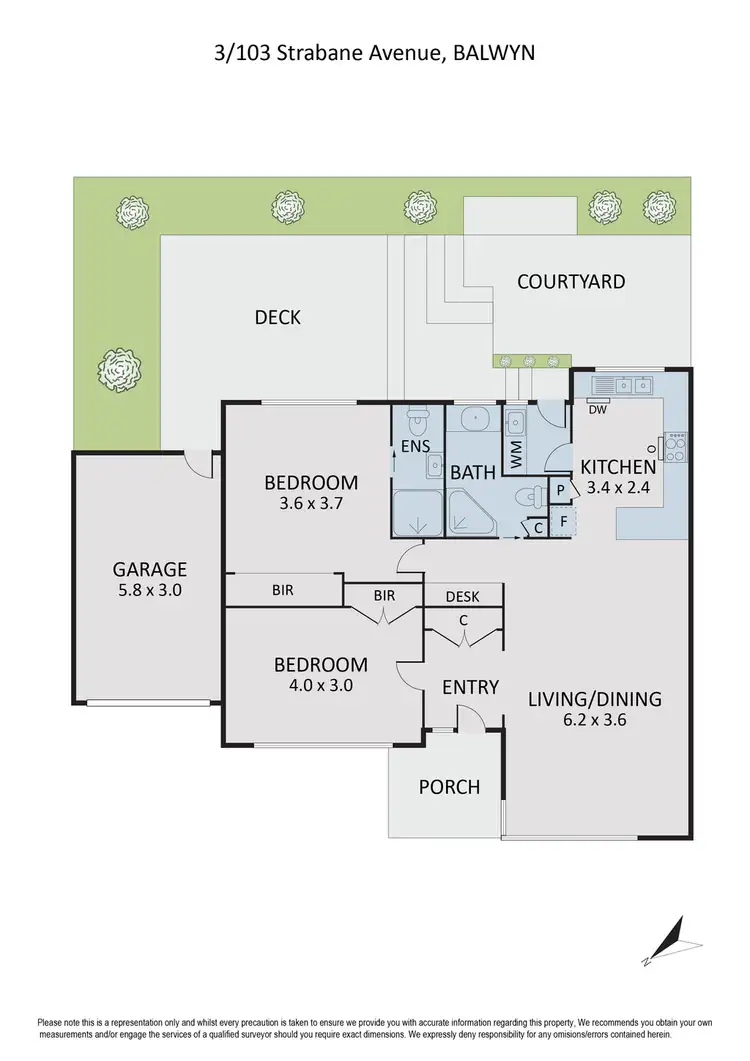Floorplan of Homely unit listing, 3/103 Strabane Avenue, Balwyn VIC 3103
