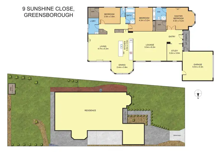 Floorplan of Homely house listing, 9 Sunshine Close, Greensborough VIC 3088