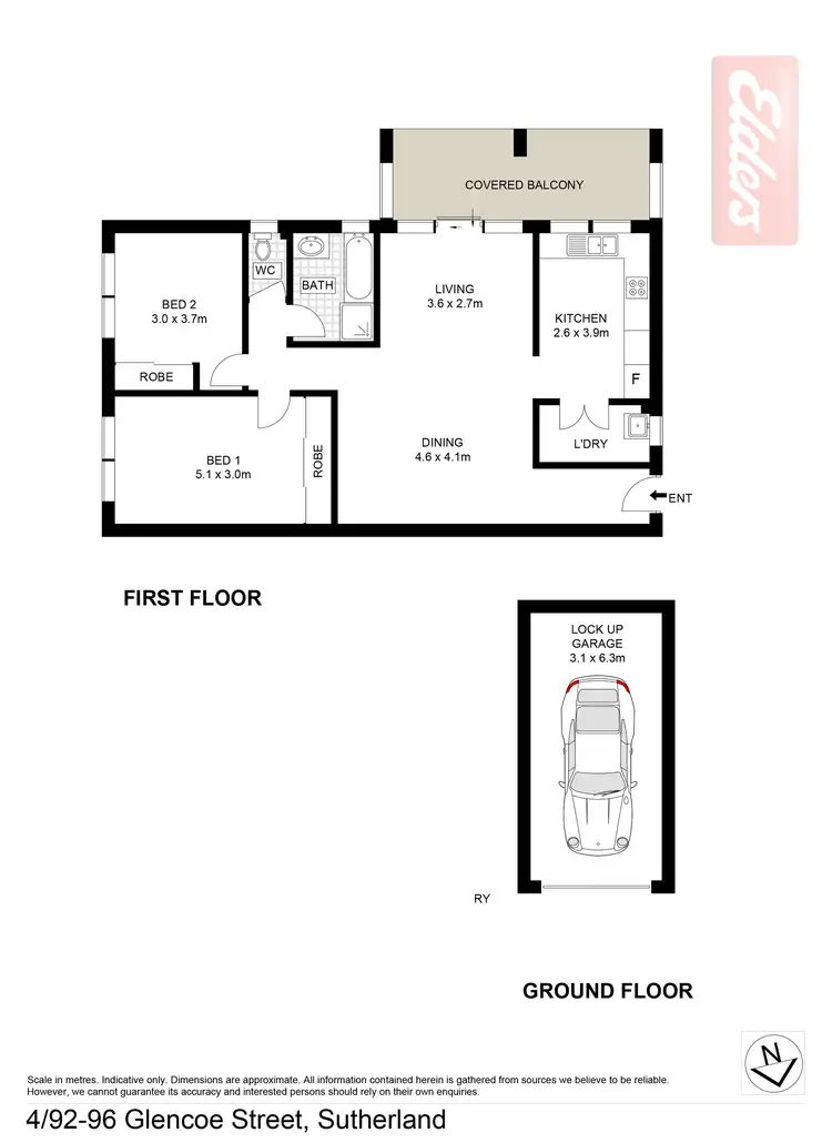 Floorplan of Homely apartment listing, 4/92 Glencoe Street, Sutherland NSW 2232