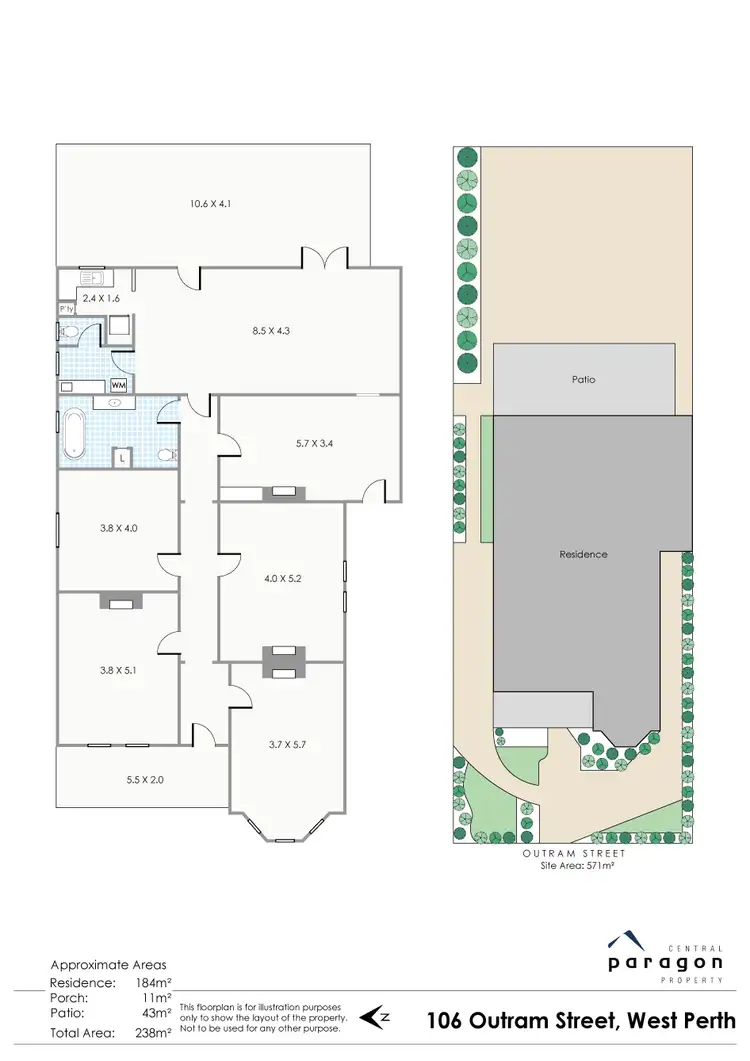Floorplan of Homely house listing, 106 Outram Street, West Perth WA 6005