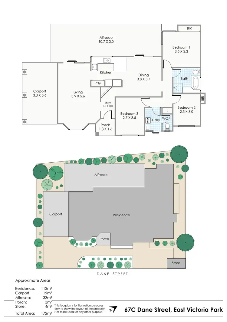 Floorplan of Homely villa listing, 67C Dane Street, East Victoria Park WA 6101