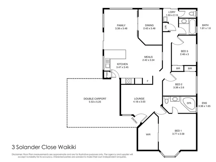Floorplan of Homely house listing, 3 Solander Close, Waikiki WA 6169