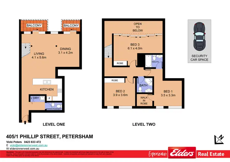 Floorplan of Homely unit listing, 405/1 Phillip Street, Petersham NSW 2049
