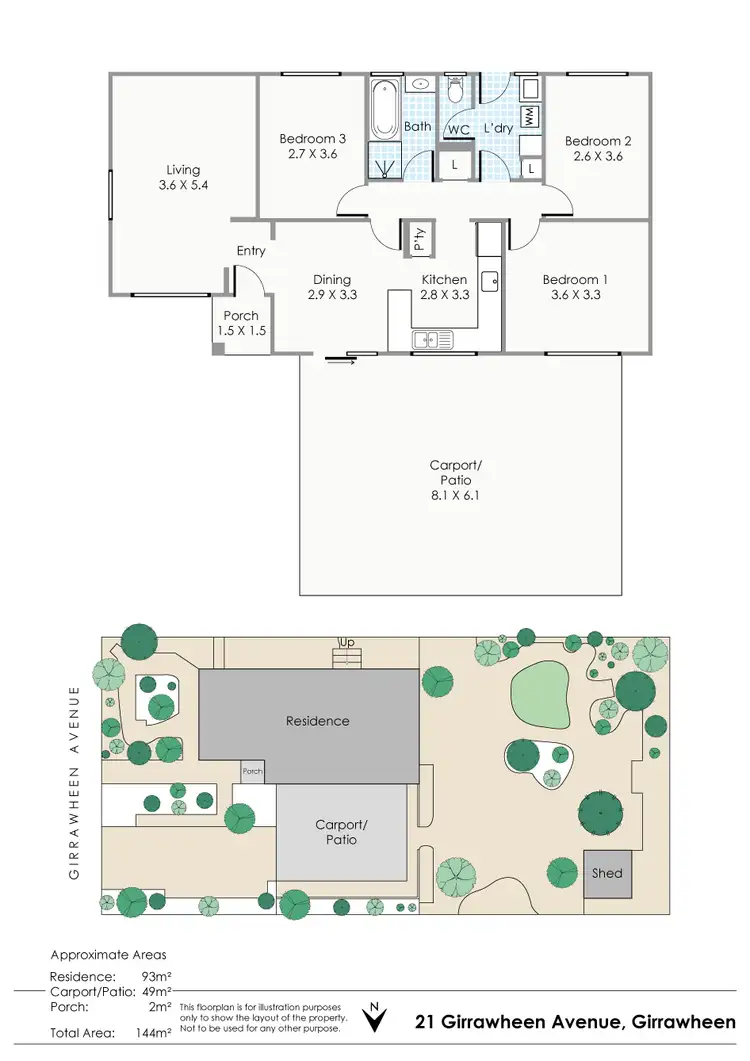 Floorplan of Homely house listing, 21 Girrawheen Avenue, Girrawheen WA 6064