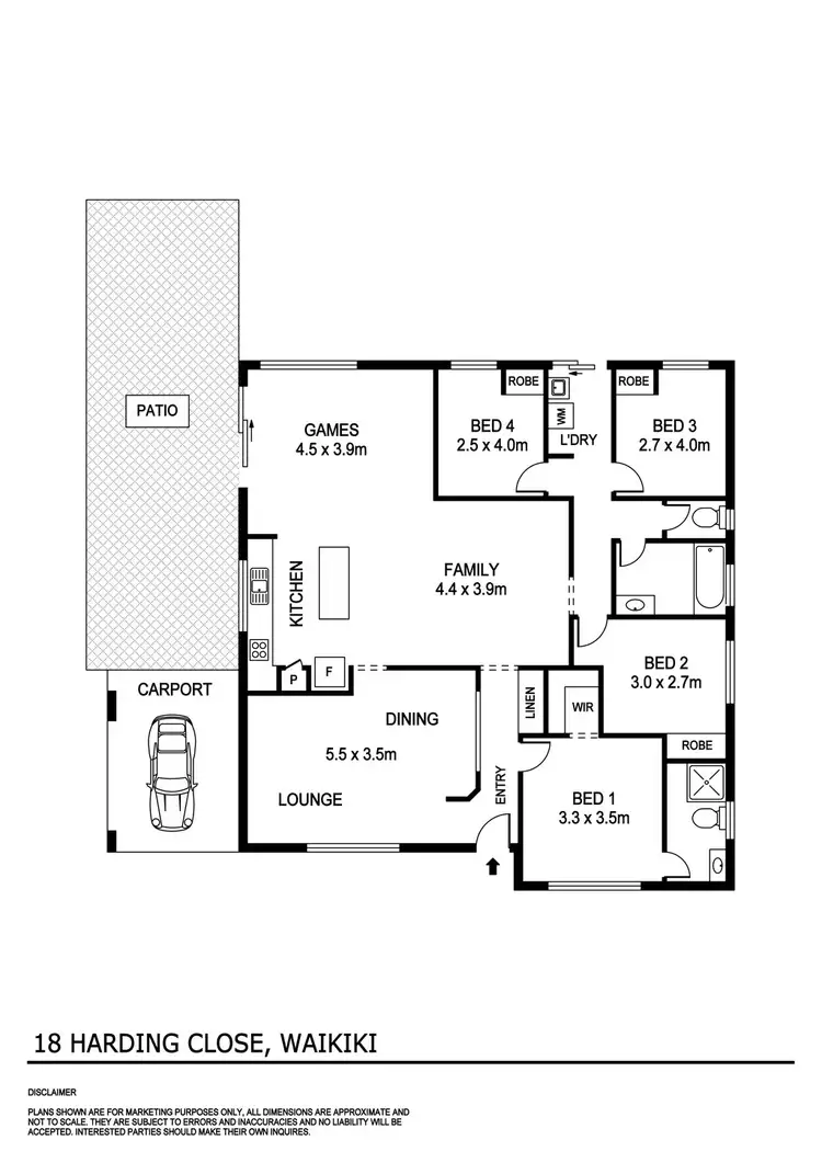 Floorplan of Homely house listing, 18 Harding Close, Waikiki WA 6169
