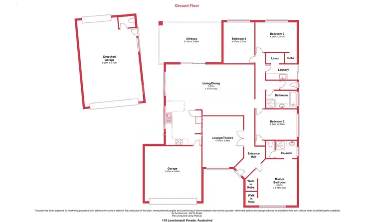 Floorplan of Homely house listing, 119 Leschenault Parade, Australind WA 6233