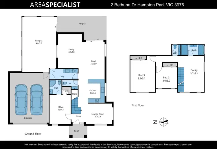 Floorplan of Homely house listing, 2 Bethune Drive, Hampton Park VIC 3976