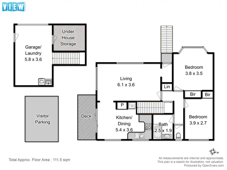 Floorplan of Homely villa listing, Unit 1/25 Wakehurst Road, Austins Ferry TAS 7011