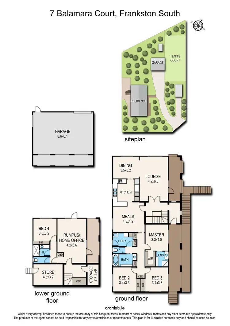 Floorplan of Homely house listing, 7 Balamara Court, Frankston South VIC 3199