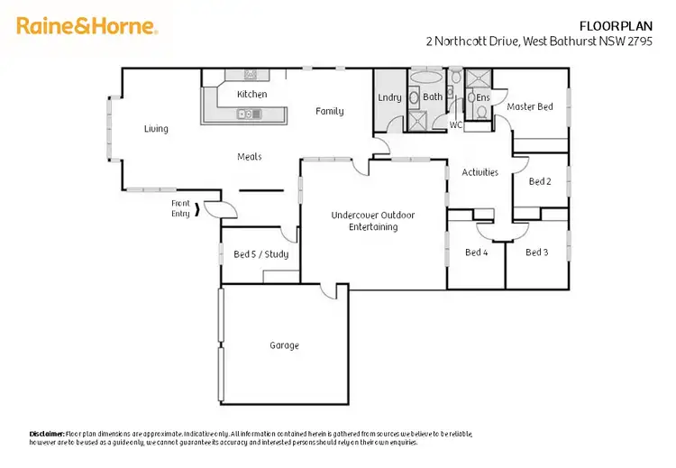 Floorplan of Homely house listing, 2 Northcott Drive, West Bathurst NSW 2795