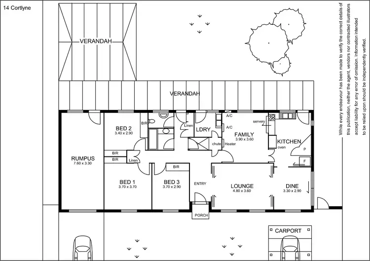 Floorplan of Homely house listing, 14 Cortlyne Road, Rostrevor SA 5073