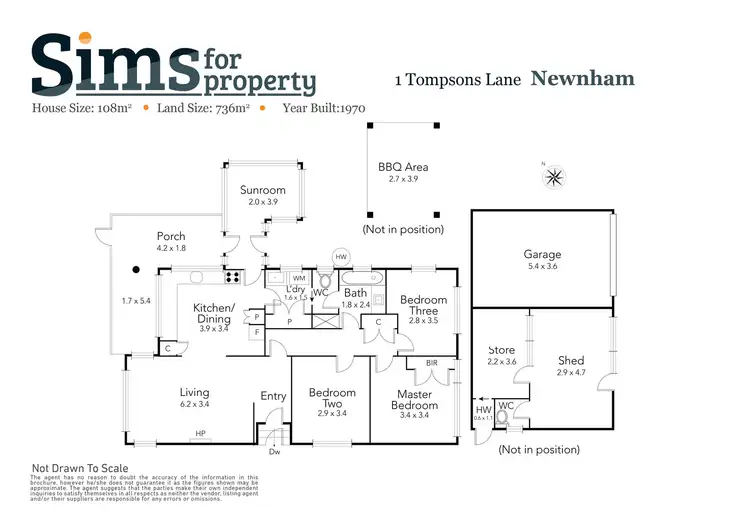 Floorplan of Homely house listing, 1 Tompsons Lane, Newnham TAS 7248