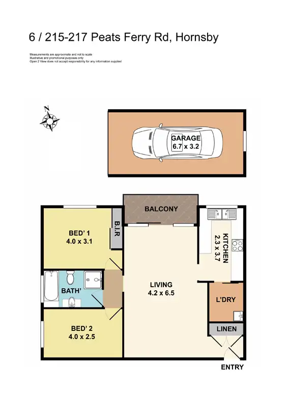 Floorplan of Homely apartment listing, 6/215-217 Peats Ferry Road, Hornsby NSW 2077