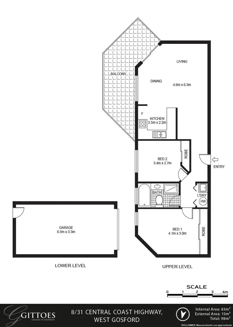 Floorplan of Homely unit listing, 8/31 Central Coast Highway, West Gosford NSW 2250