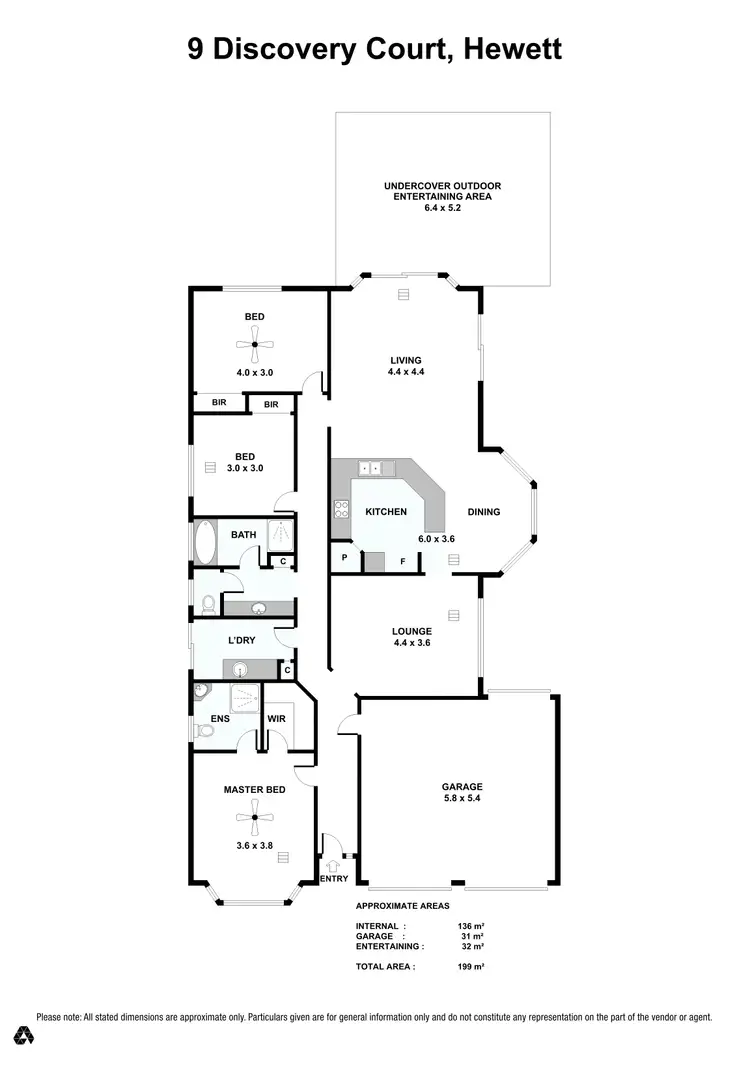 Floorplan of Homely house listing, 9 Discovery Court, Hewett SA 5118