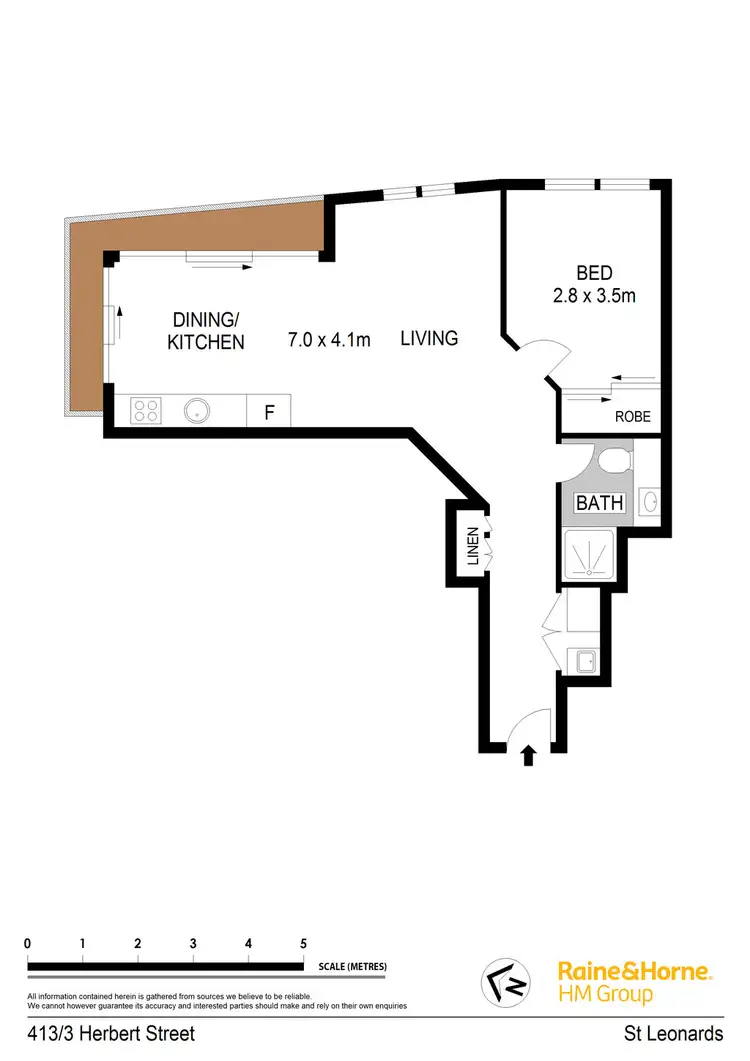 Floorplan of Homely unit listing, 413/3 Herbert Street, St Leonards NSW 2065