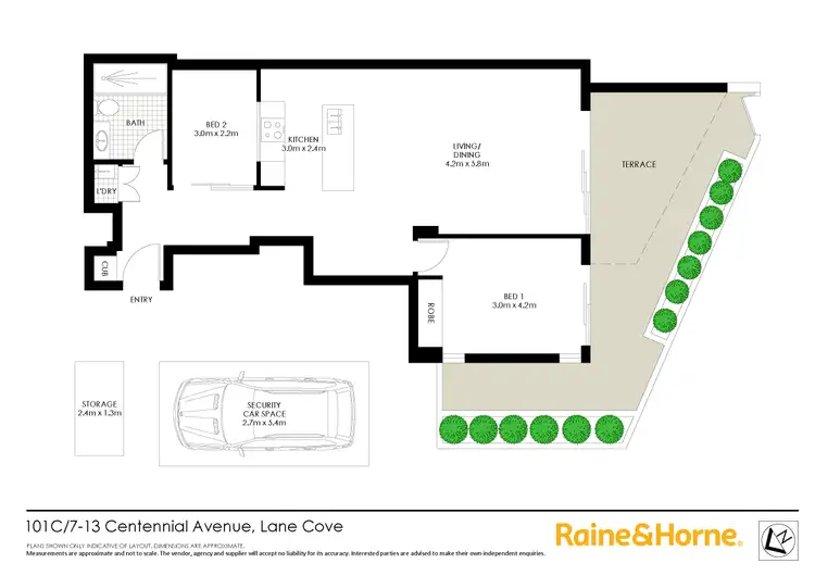 Floorplan of Homely apartment listing, 101C/7 Centennial Avenue, Lane Cove NSW 2066