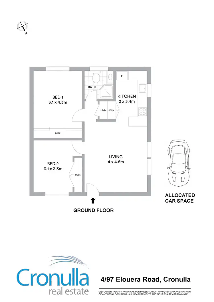 Floorplan of Homely apartment listing, 4/97 Elouera Road, Cronulla NSW 2230